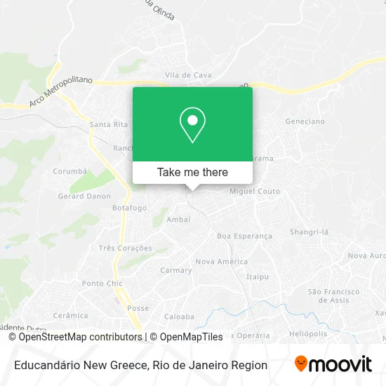 Educandário New Greece map