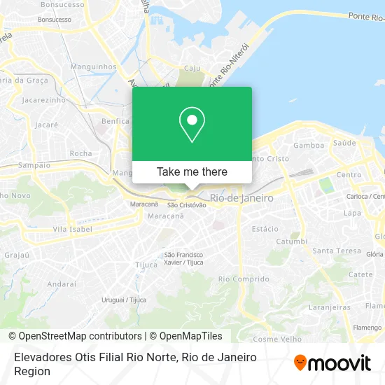 Elevadores Otis Filial Rio Norte map