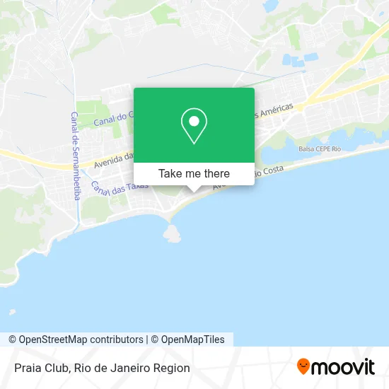 Praia Club map