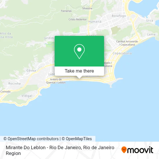 Mirante Do Leblon - Rio De Janeiro map
