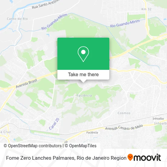 Fome Zero Lanches Palmares map