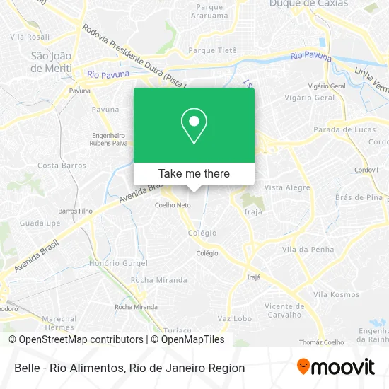Belle - Rio Alimentos map