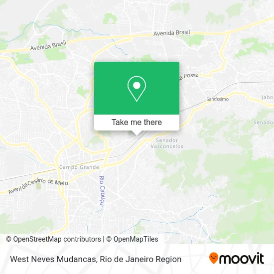 West Neves Mudancas map