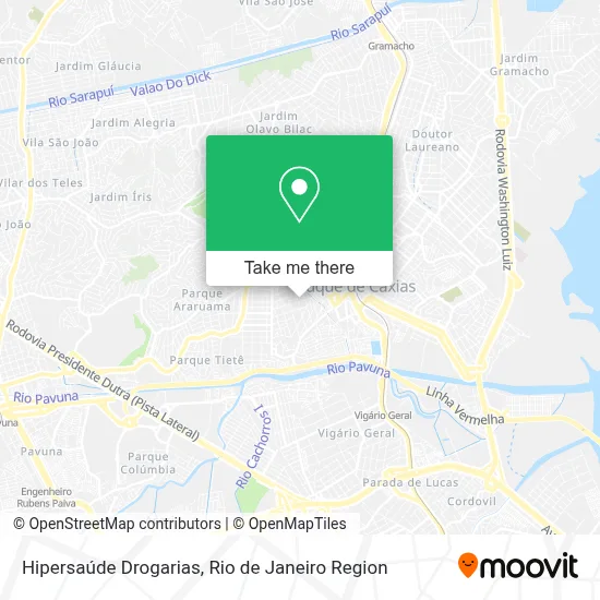 Hipersaúde Drogarias map