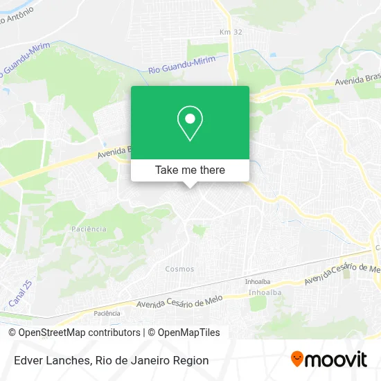 Edver Lanches map