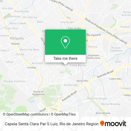 Capela Santa Clara Par S Luiz map