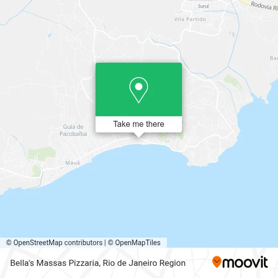 Bella's Massas Pizzaria map