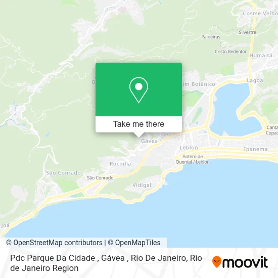 Pdc Parque Da Cidade , Gávea , Rio De Janeiro map