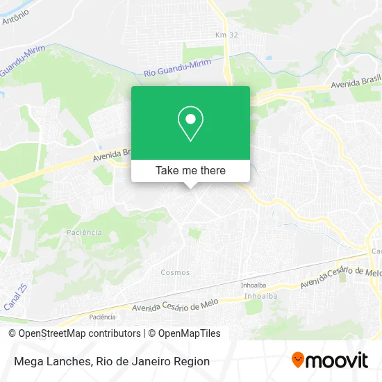 Mega Lanches map
