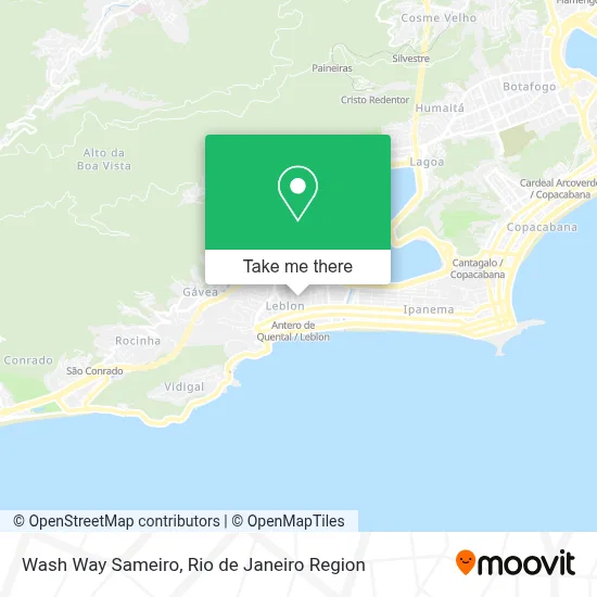 Wash Way Sameiro map