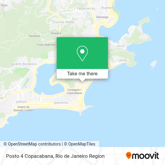 Posto 4 Copacabana map