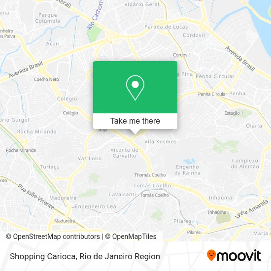 Shopping Carioca map