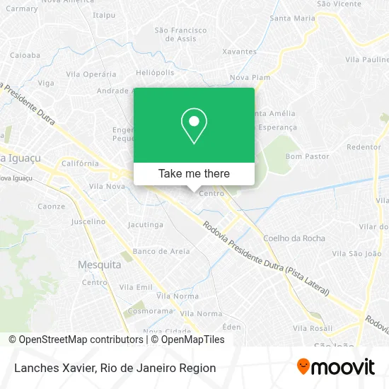 Lanches Xavier map