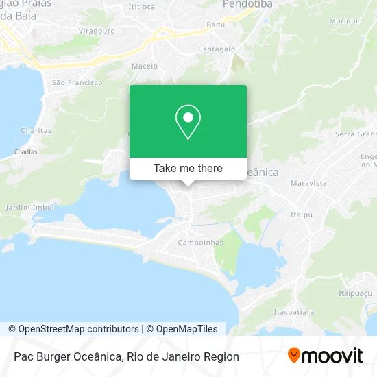 Pac Burger Oceânica map