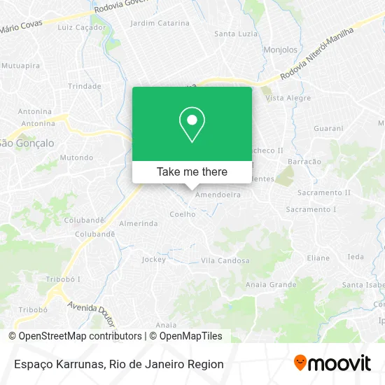 Espaço Karrunas map