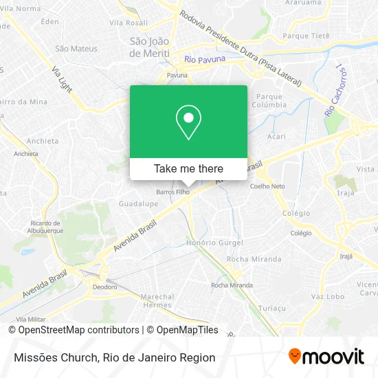 Missões Church map
