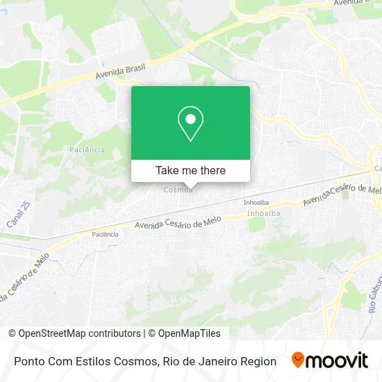 Ponto Com Estilos Cosmos map