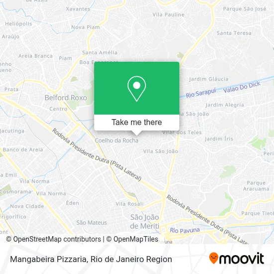 Mangabeira Pizzaria map