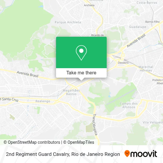 2nd Regiment Guard Cavalry map