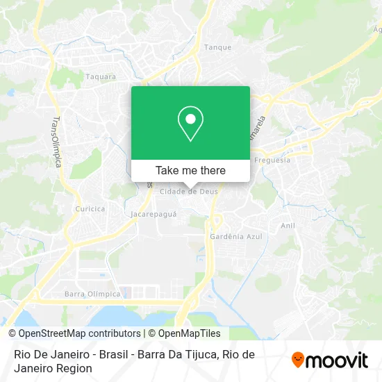 Rio De Janeiro - Brasil - Barra Da Tijuca map