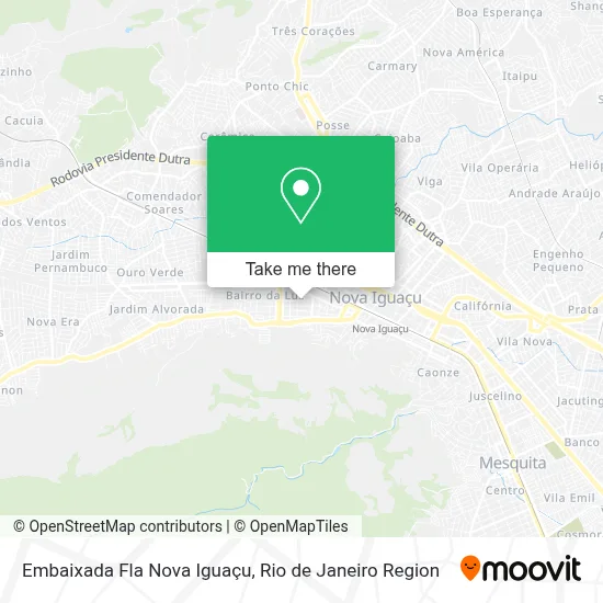 Embaixada Fla Nova Iguaçu map