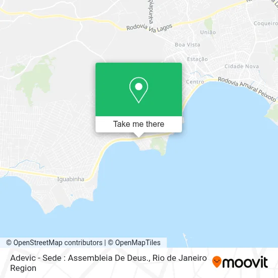 Adevic - Sede : Assembleia De Deus. map