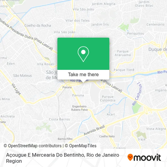 Açougue E Mercearia Do Bentinho map