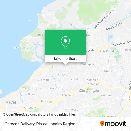 Carecas Delivery map