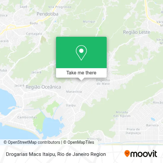 Drogarias Macs Itaipu map