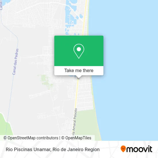 Rio Piscinas Unamar map
