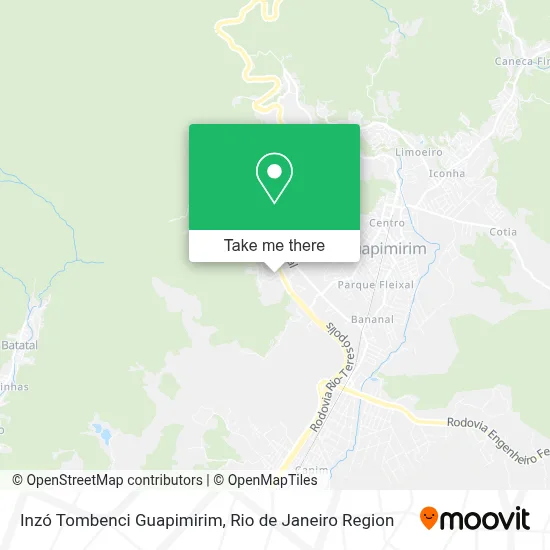 Inzó Tombenci Guapimirim map
