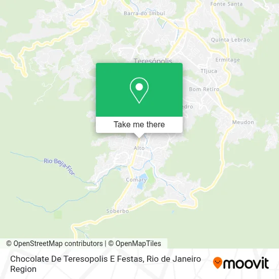 Chocolate De Teresopolis E Festas map