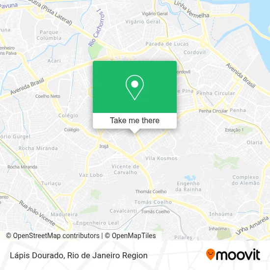 Lápis Dourado map