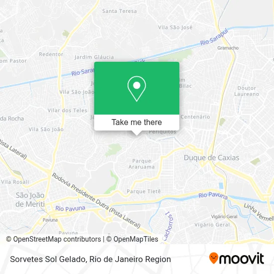 Sorvetes Sol Gelado map