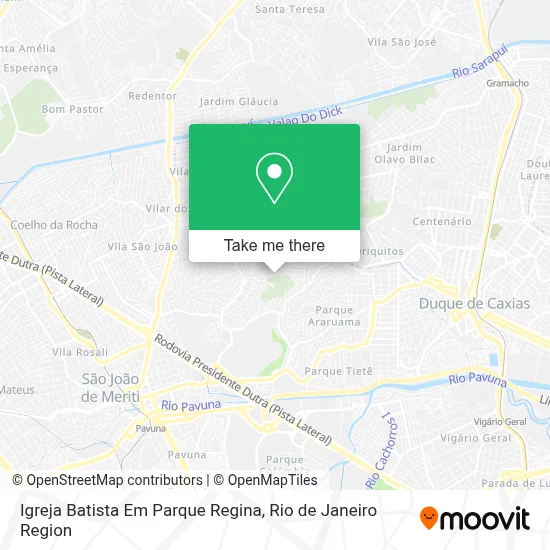 Igreja Batista Em Parque Regina map