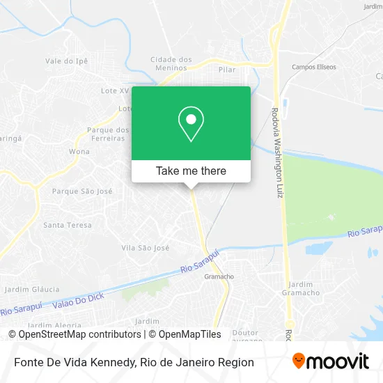 Fonte De Vida Kennedy map