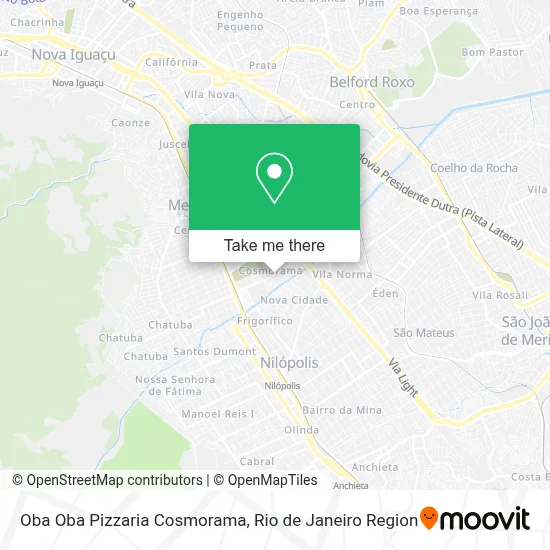 Oba Oba Pizzaria Cosmorama map