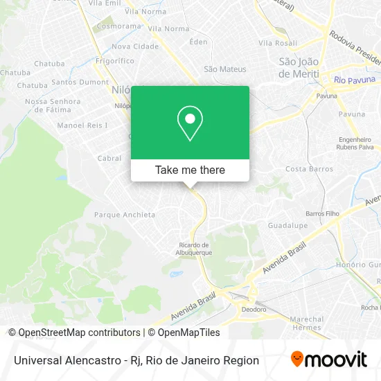 Universal Alencastro - Rj map