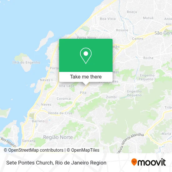 Sete Pontes Church map