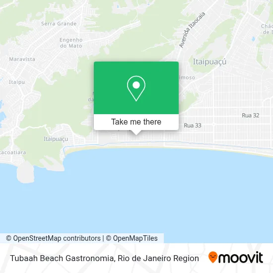 Tubaah Beach Gastronomia map