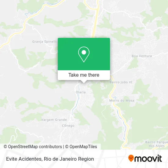 Evite Acidentes map