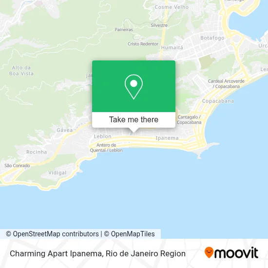 Charming Apart Ipanema map