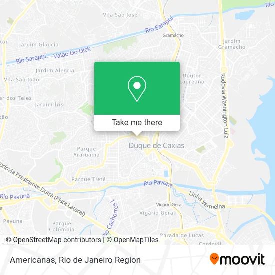 Americanas map