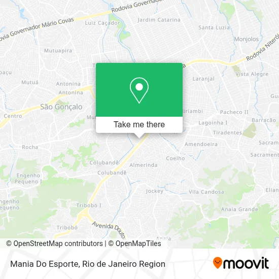 Mania Do Esporte map