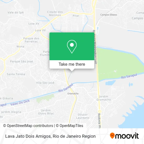 Lava Jato Dois Amigos map