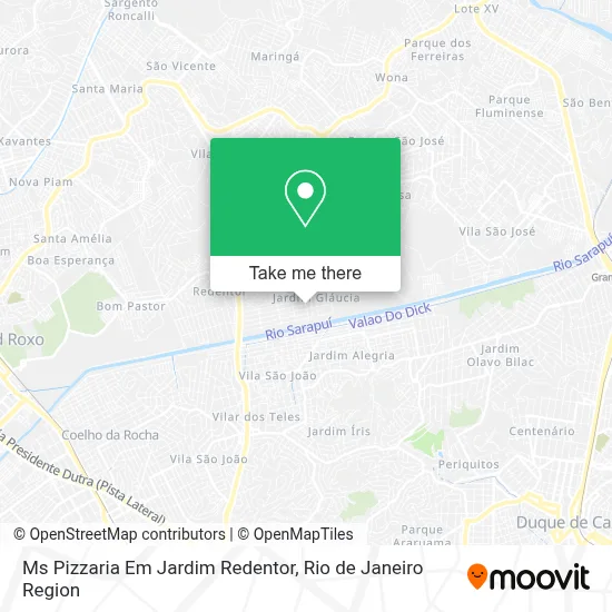 Ms Pizzaria Em Jardim Redentor map