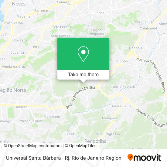 Universal Santa Bárbara - Rj map