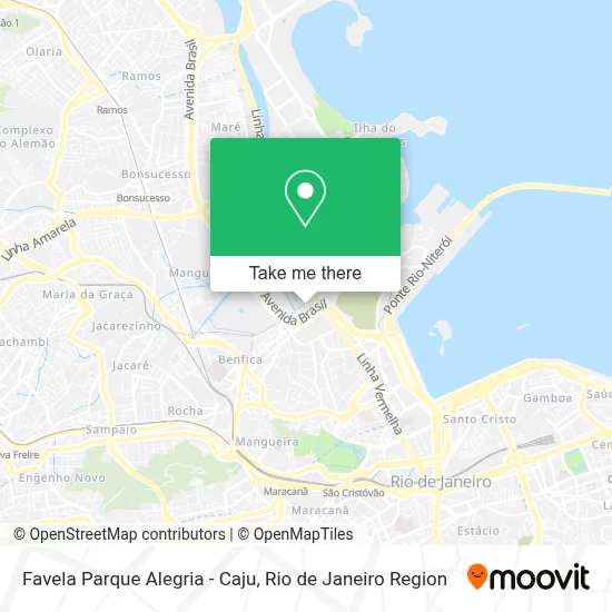 Favela Parque Alegria - Caju map