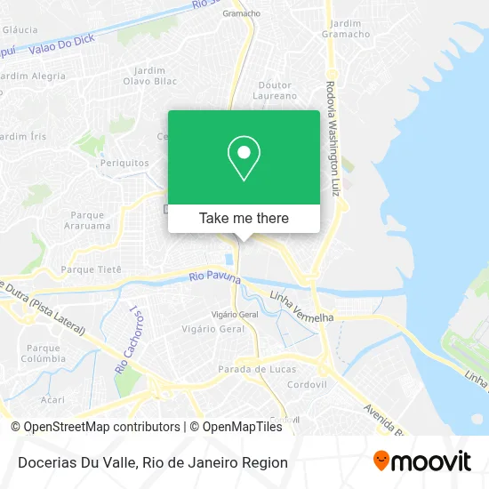 Docerias Du Valle map