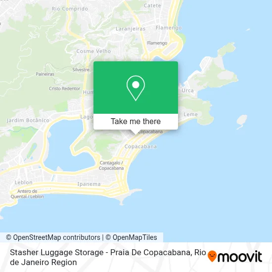 Stasher Luggage Storage - Praia De Copacabana map